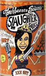 logo for bottle of Slaughter Sauce