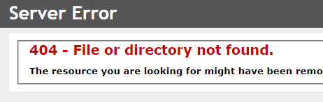 screenshot of a generic 404 server page