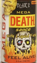 logo for bottle of Mega Death Sauce