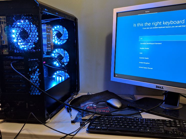 fancy glass desktop computer